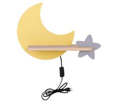 LED vaikiška sieninė lempa su lentyna MOON LED/5W/230V