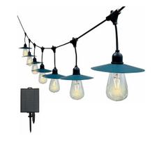 LED grandinė, įkraunama saulės šviesa 15xLED/0,2W/3,7V 15,6 m 3000K IP44 2400 mAh