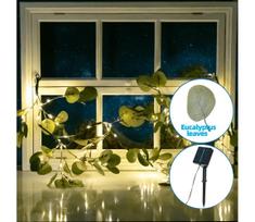 Aigostar - LED grandinė, įkraunama saulės šviesa 110xLED/4m IP65 300 mAh šilta balta eukaliptas