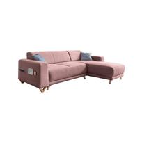 Rožinės spalvos sulankstoma/su sandėliavimo vieta kampinė sofa Classy Sophie – Miuform