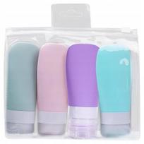4 x 60 ml kelioninių kosmetikos krepšelių rinkinys