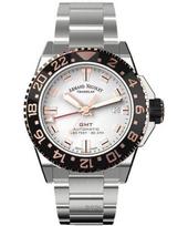 Armand Nicolet Tramelan JS9-41 Silver Dial Black Ceramic Bezel Diver's Automatic A487ASN-AS-MA2481AA 300M Men's Watch sidabras