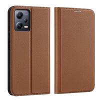 Xiaomi Redmi Note 12 5G / Poco X5 5G telefono dėklas - knygutė, rudas
