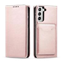 Samsung Galaxy S22 telefono dėklas - knygutė Magnet Card, rožinis