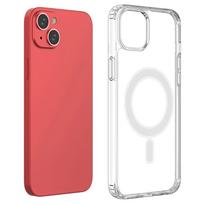 iPhone 15 Plus (15+) telefono dėklas Clear Magnetic MagSafe, skaidrus
