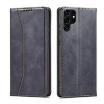 Juodas dėklas-knygutė Magnet Fancy Case telefonui SAMSUNG GALAXY S22 ULTRA