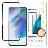 Grūdinto stiklo ekrano apsauga telefonui SAMSUNG GALAXY S21 FE su juodu rėmeliu