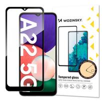 Grūdinto stiklo ekrano apsauga telefonui SAMSUNG GALAXY A22 5G su juodu rėmeliu