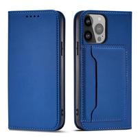 Samsung Galaxy A54 5G telefono dėklas - knygutė Magnet Card, mėlynas