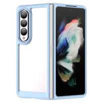 Skaidrus dėklas Outer Space Case telefonui SAMSUNG GALAXY Z FOLD 3 su mėlynu rėmeliu