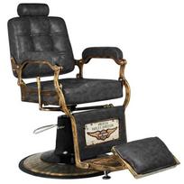 Barberio kėdė hidraulinė GABBIANO BOSS HD OLD, juoda