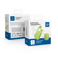 Wireless earbuds Blue Star Transparency Fi22 TWS green