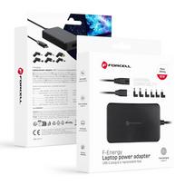 FORCELL F-ENERGY E856 universal laptop charger 90W (6 adapters) - black