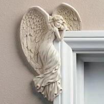 Nauji angelo sparnai dervos rankdarbiai durų rėmo ornamentai angelo sparnai deivė sodo durų dekoracija namų dekoracija kairysis ir dešinysis sparnai Left