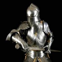 Viduramžių Riterio Pusės Šarvų Kostiumas Pilno Metalo Kovos Šarvų Šalmas Cosplay LARP Kolekcionierius