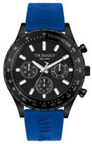 Trussardi T-Logo Tachymeter Juodas Ciferblatas Silikoninis Dirželis Kvarcinis R2451148001 Vyriškas Laikrodis