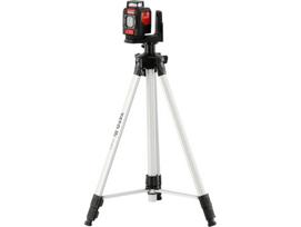 Kryžminis lazerinis nivelyras statybos ir montavimo darbams 360° 5 linijos žalias lazeris 30m su stovu YT-30440 YATO
