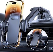 "Miracase" mobiliojo telefono laikiklis automobilyje [patobulintas siurbimo taurė ir metalinis dvigubas kablys] Mobiliojo telefono laikiklis Automobilinis ventiliacijos prietaisų skydelis Priekinis stiklas Automobilinis mobiliojo telefono laikiklis "iPhon