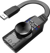 "Sunydog GS3" USB išorinė garso kortelė, virtualios 7.1 kanalo garso kortelės adapteris, "Plug and Play" su ausinių mikrofono prievadais, garsumo valdymu, mikrofono nutildymu, garso efekto atnaujinimo versija