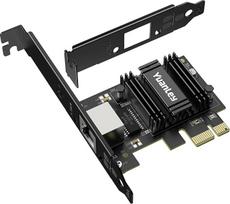 2.5G PCIe tinklo kortelė, YuanLey 2.5-Gigabit PCI Express Ethernet adapteris su Realtek RTL8125B, 2500Mbps NIC kortelė RJ45 LAN valdiklis PC Windows/Linux/Mac OS su žemo profilio laikikliu