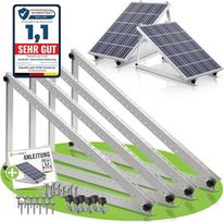 ECOKRAFT® Balkono elektrinės laikiklis [2 vnt.] Tvirtas ir oro sąlygoms atsparus saulės baterijų laikiklis, skirtas saulės baterijoms iki 114 cm [reguliuojamas 0-90° kampu], skirtas montuoti ant plokščio stogo, balkone arba sode