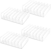 Giilayky 4 Pack Clear Acrylic CD Stand with CD DVD Stand for CD CD Organizer CD Tray Easy to Use