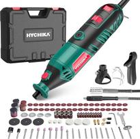 HYCHIKA 170 W rotacinis įrankis, kintamo greičio rotacinių įrankių rinkinys ir lankstusis velenas, 173 dalių priedų rinkinys ir daugiafunkcinis įrankis su 8000-35000 aps/min, puikiai tinka pjovimui, detalių šlifavimui