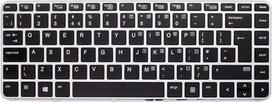 Nešiojamojo kompiuterio klaviatūros pakaitalas HP EliteBook 840 G3 740 G3 745 G3 848 G3 nešiojamajam kompiuteriui Neiššviečiama angliška QWERTY klaviatūra 836307-031 su sidabriniu rėmeliu ir pelės / takelio rodykle