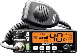 Radijo stotelė CB President BARRY II ASC AM / FM, garsinis signalas, NB, ANL, USB prievadas, VOX, 12V/24V
