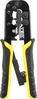 Ratchet Crimping replės 3 in 1 daugiafunkcinės vielos užspaudimo replės Vielos nuėmėjas 8P 6P Tinklo linija Telefono laidų užspaudimas Kabelių nuėmimas Pjovimo pjovimo įrankis Elektrikas Rankinis įrankis