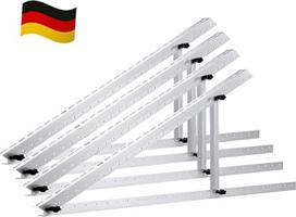 Saulės kolektorių laikiklis, 114 cm, 2 poros saulės kolektorių laikiklių, balkono elektrinės laikiklis, skirtas 100 W-500 W saulės kolektoriams, reguliuojamas 0-90° kampas, skirtas saulės kolektorių laikikliams, skirtiems ant stogo montuojamiems saulės ko