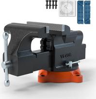 VEVOR 15,2 cm spaustuvas 360° kampu pasukamas kaliojo ketaus darbo stalo spaustuvas 7,3 x 8 cm priekalo spaustuvas 15 cm žandikaulio anga Lygiagretus spaustuvas U formos kreipiamasis strypas, skirtas galandinimui šlifavimui pjovimui