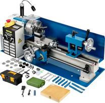 VEVOR mini staklės 550 W, metalo mini staklės Max. 2500 apsukų per minutę, Metalinės stalinės tekinimo staklės, Metalinės mini tekinimo staklės, Stalo tekinimo staklės, Sriegis 12-52 TPI, Mini tekinimo staklės metalui, Priedai, įskaitant