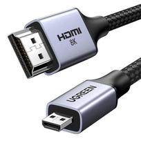 Ugreen Ugreen HD164 15516 micro HDMI / HDMI 2.1 8K kabelis 1 m - pilkas