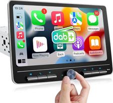 "Android 13" automobilinis radijas su navigacija 10,1 colių ekranas Įmontuotas DAB+ belaidis "Carplay" ir belaidis "Android" automobilis 1 DIN automobilinis radijas Jutiklinis ekranas su "Bluetooth" 8 branduolių 2G + 32G WiFi 4G GPS AM/FM RDS