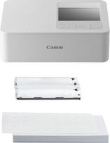 "Canon SELPHY CP1500" mobilusis nuotraukų spausdintuvas su popieriaus rinkiniu, baltos spalvos, belaidis "Bluetooth" spausdintuvas su priedais, kompaktiškas ir lengvas, 54 lapai 4 x 6 atvirukų formato popieriaus