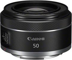 "Canon" objektyvas RF 50 mm F1.8 STM, skirtas EOS R (43 mm filtro sriegis, fiksuotas židinio nuotolis, tikslus fokusavimas naudojant STM-AF variklį, pilno formato, asferinis objektyvas), juodas