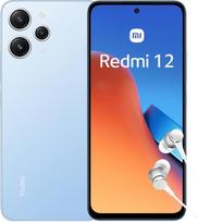 "Xiaomi Redmi 12" išmanusis telefonas ir ausinės, 4 + 128GB, mobilusis telefonas be sutarties, 6,79 colių FHD+ ekranas, 5000 mAh, 50 MP kamera, 18 W greitasis įkrovimas, dvi SIM kortelės, dangaus mėlyna