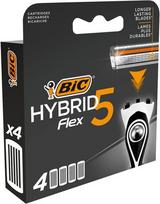 Bic Hybrid 5 Flex skustuvo galvutės vyrams, 4 vnt.