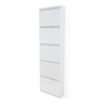Baltos spalvos iš metalo atlenkiama spintelė batams 50x169x15 cm Billy – Spinder Design
