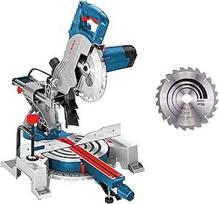 "Bosch" profesionalus diskinis pjūklas GCM 80 SJ (1 400 W, pjūklo skersmuo: 216 mm, įskaitant 2 x diskinį pjūklą, implanto raktą)
