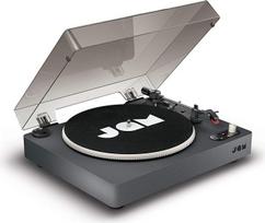 "Jam Spun Out" "Bluetooth" plokštelių grotuvas Vinilinis grotuvas su 3 krypčių diržine pavara, plokštelių grotuvas su ausinių išvestimi ir "Aux" įvestimi, įskaitant dulkių dangtelį, juodas