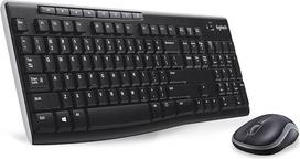 "Logitech MK270" belaidės klaviatūros ir pelės rinkinys, 2,4 GHz belaidis ryšys per nano USB imtuvą, ilgai veikianti baterija, skirtas "Windows" ir "ChromeOS" kompiuteriams / nešiojamiesiems kompiuteriams, vokiškas QWERTZ išdėstymas - juodas