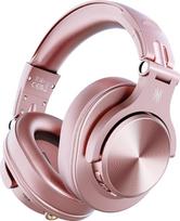 "OneOdio" "Bluetooth" ausinės per ausis, 72 valandų trukmės HiFi stereofoninės belaidės ausinės, belaidės ausinės su 6,35 mm ir 3,5 mm lizdais, skirtos studijai, didžėjui, mobiliajam telefonui, kompiuteriui, kompiuteriui, AMP - rožinio aukso spalvos