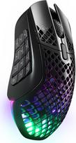 "SteelSeries Aerox 9" belaidė - RGB žaidimams skirta pelė su angomis paviršiuje - plunksninė, vandeniui atspari konstrukcija - 18 mygtukų - "Bluetooth/2,4 GHz" - optinis "TrueMove Air" jutiklis su 18 000 DPI