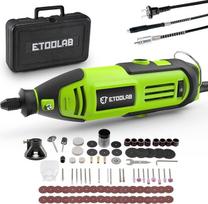 Daugiafunkcinis įrankis 200 W, ETOOLAB [profesionalus] rotacinis įrankis, tikras 10000-35000 aps/min, rotacinių lydymo įrankių rinkinys su 129 priedais, 6 kintamo greičio įrankiai, skirti pjovimui, graviravimui, gręžimui ir kt.