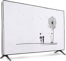 kwmobile 55 colių televizoriaus dėklas - Vidinis televizoriaus ekrano apsauginis dangtelis - televizoriaus ekrano apsauga nuo dulkių - Dandelion Love Black White