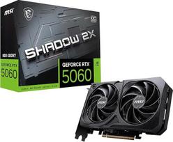 MSI GeForce RTX 5060 8G Shadow 2X OC - 8GB GDDR7 (28Gb/s/128 bitų), PCIe 5, didinimo dažnis: 2535 Hz, HDMI 2.1b, DisplayPort 2.1b