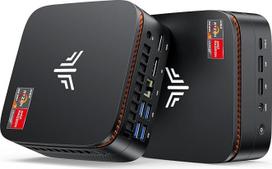 NiPoGi H1 mini kompiuteris W-11 PRO su Α-MD Ryzen 7 6800H (maks. 4,7 GHz, 8C/16T) 32GB (16+16GB) DDR5 4800 MHz/1TB M.2 NVMe SSD, stalinis kompiuteris biurui DP2.0+HDMI 2.0+Type-C 4K trigubas ekranas/WiFi 6/BT 5.2/VESA
