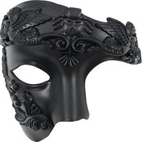 OIDEA Herren Venezianische Maske Halbmaske: punk Kostüm Maskerade griechische Steampunk Leicht angenehm Kostüm Maske für Maskenball Maskerade Phantom der Oper Gold Bronze Silber Schwarz